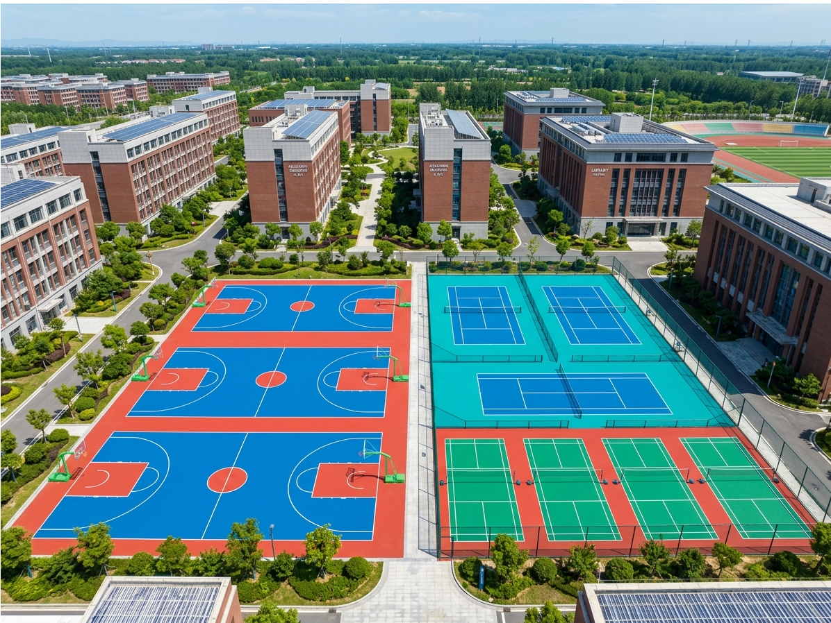 肇庆市硅PU球场透气型塑胶跑道 - 价格